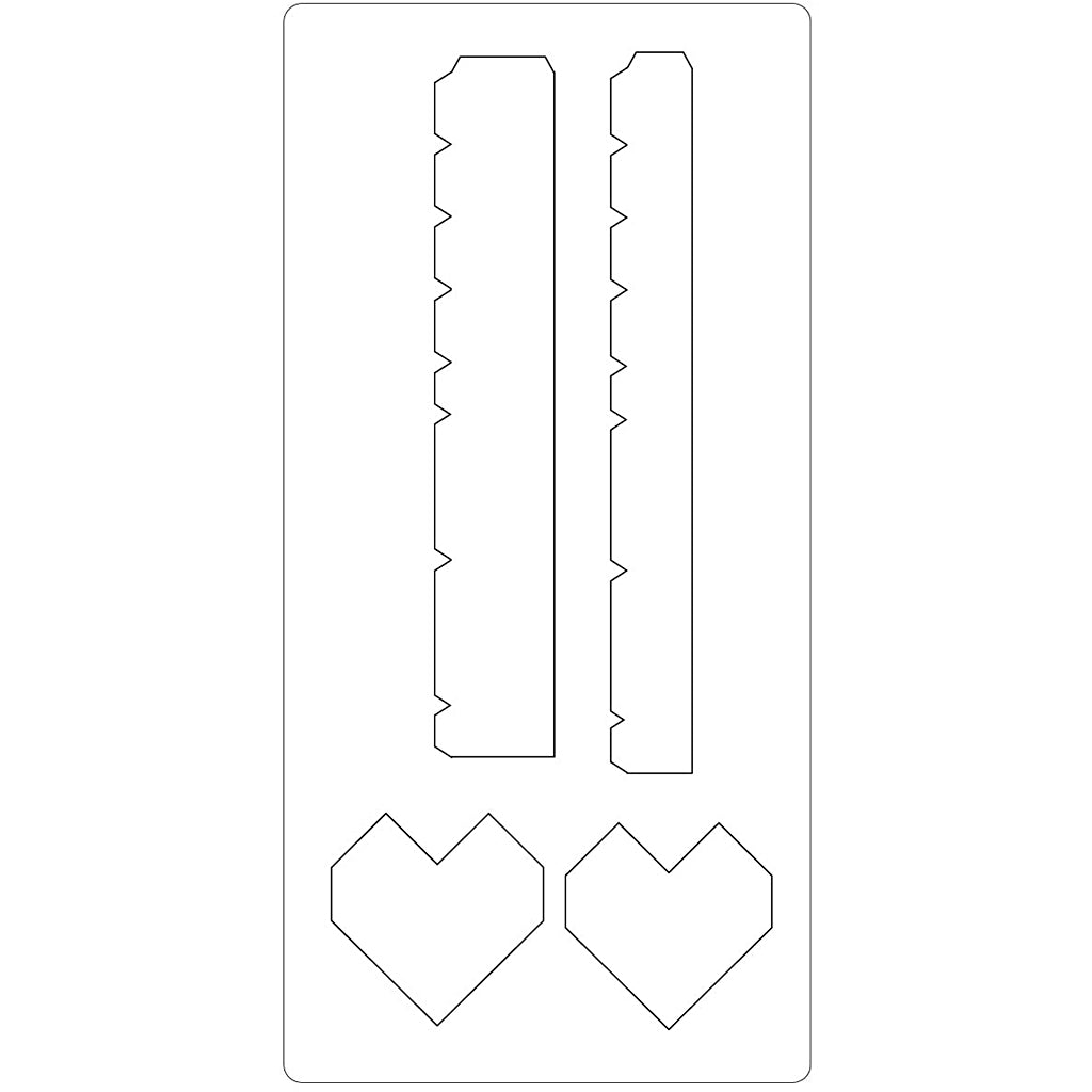 Snijmal, hartendoos, afm 15,2x30,37 cm, dikte 15 mm, 1 stuk