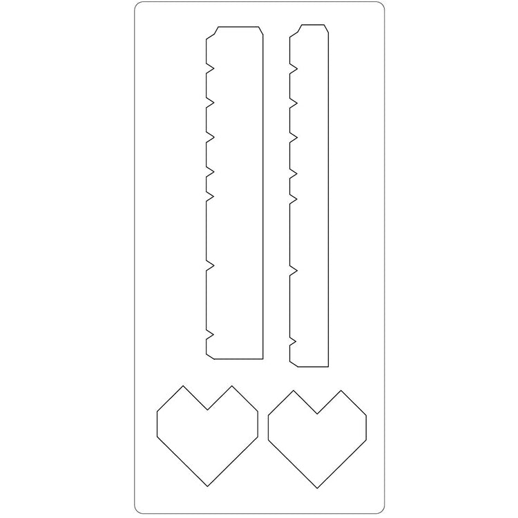 Snijmal, hartendoos, afm 15,2x30,37 cm, dikte 15 mm, 1 stuk