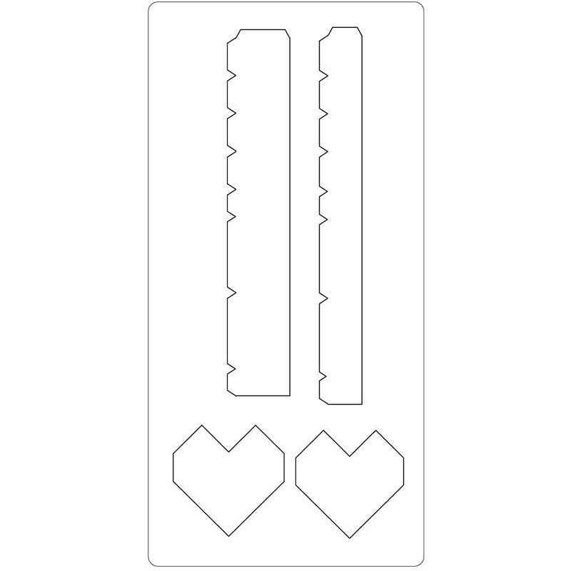 Snijmal, hartendoos, afm 15,2x30,37 cm, dikte 15 mm, 1 stuk
