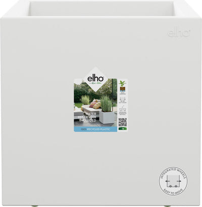 Elho vivo next vierkant 30 - plantenbak voor binnen buiten - 100% gerecycled plastic - l 29.5 x h 29.5 cm - wit