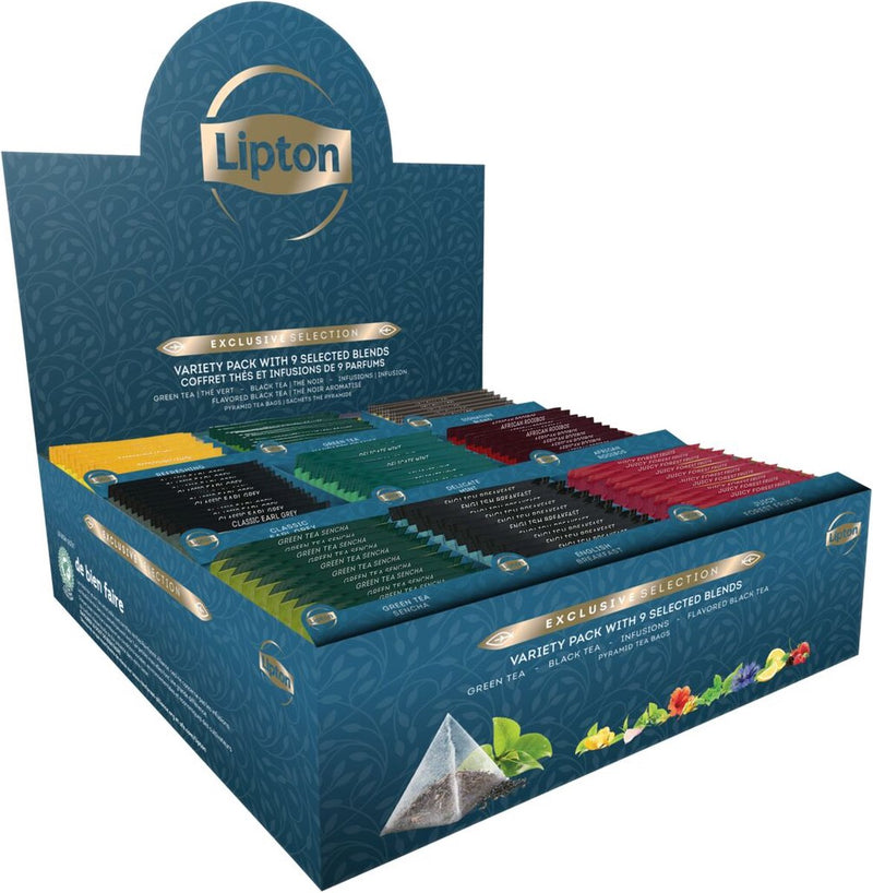 Lipton exclusive selection tea variety box - 108 theezakjes - theedoos - thee assortimentsdoos - 12 x 9 zakjes