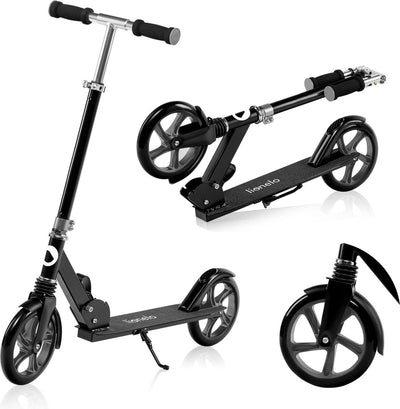 Lionelo luca step - opvouwbare scooter tot 100 kg - abec-7 lagers - 200 mm wielen - shockresist demping - 3 hoogte-instellingen - antislip platform - tieners volwassenen