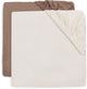 Jollein hoeslaken ledikant - 70 75x140 150cm - jersey - milky coffee ivory