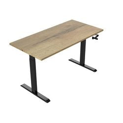 Zit-sta-bureau euroseats crank burslibl140nat bruin, zwart eiken metaal