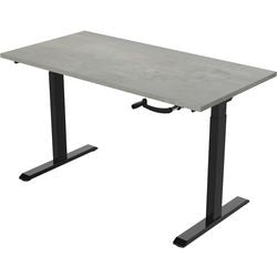 Zit-sta-bureau euroseats crank burslibl120oxy grijs, zwart beton metaal