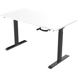 Zit-sta-bureau euroseats crank burslibl140wit wit, zwart metaal