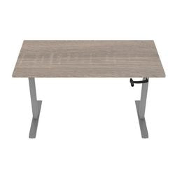 Zit-sta-bureau euroseats crank bursligr160rob bruin, grijs eiken metaal