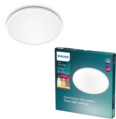 Philips led philips superslim plafonnière - warmwit licht - 15w