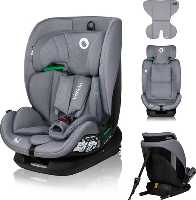 Lionelo lavender i-size autostoel 76-150 cm – groep 1 2 3 (9-36 kg, 1,5-12 jaar) – isofix top tether – 5 ligposities – 13-standen hoofdsteun – sideprotect – stalen versterking – ventilatie