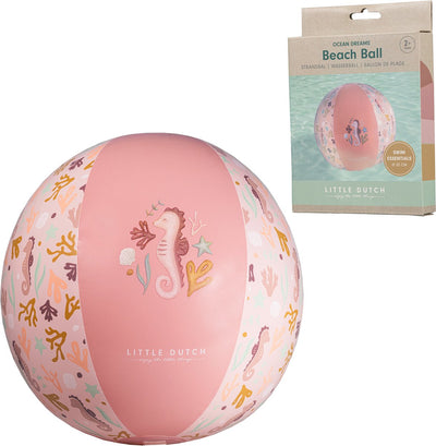 Rubo toys little dutch ocean dreams strandbal roze 35cm