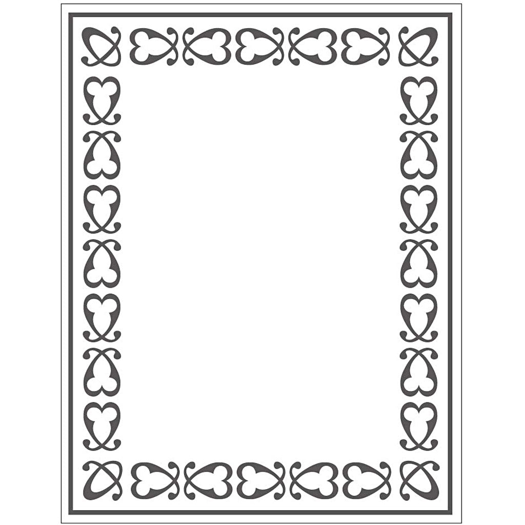 Embossing folder , lijst, afm 11x14 cm, dikte 2 mm, 1 stuk