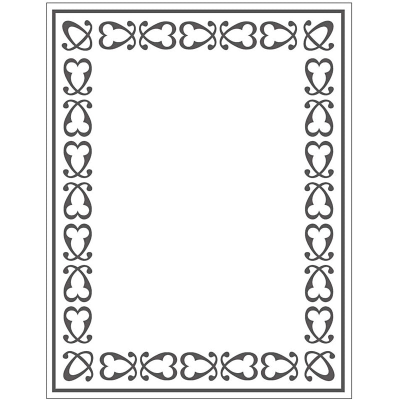 Embossing folder , lijst, afm 11x14 cm, dikte 2 mm, 1 stuk