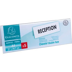 Tafelnaambord exacompta 84358d office kristal pak van 10