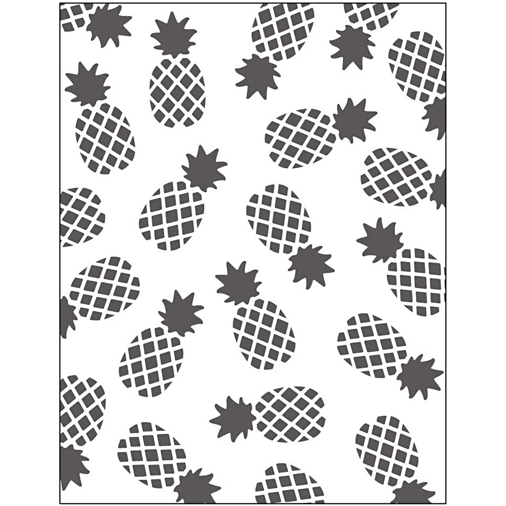 Embossing folder , ananas, afm 11x14 cm, dikte 2 mm, 1 stuk