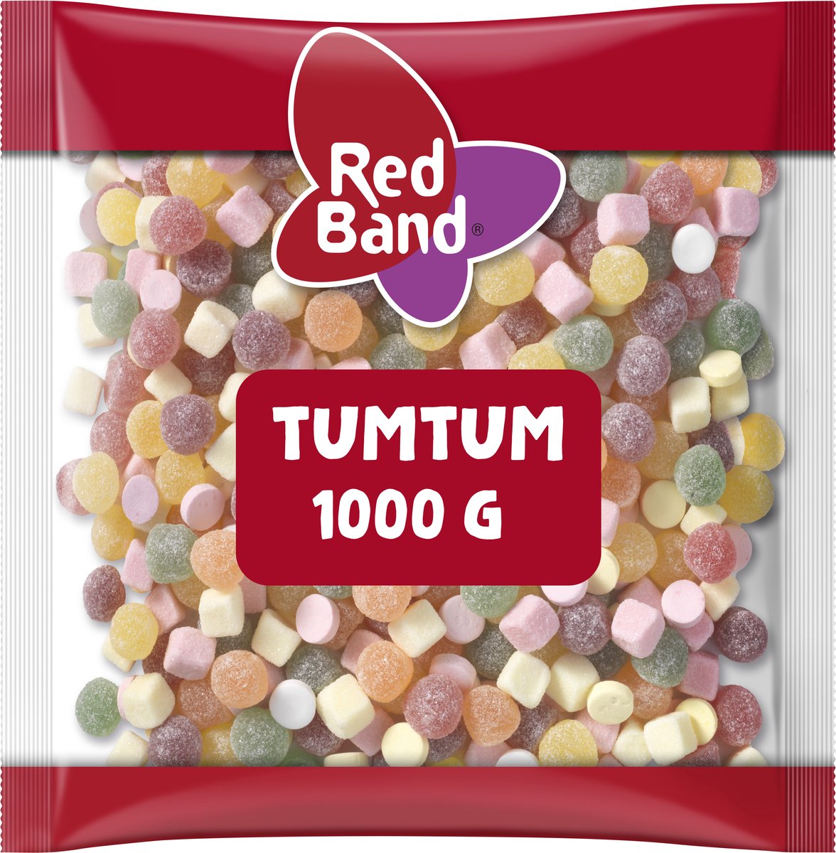 Red band tumtum snoep - zoete mix - zak 1000g