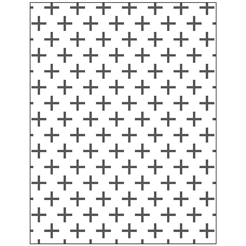 Embossing folder , kruizen, afm 11x14 cm, dikte 2 mm, 1 stuk