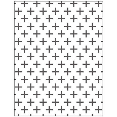 Embossing folder , kruizen, afm 11x14 cm, dikte 2 mm, 1 stuk