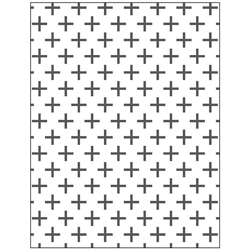 Embossing folder , kruizen, afm 11x14 cm, dikte 2 mm, 1 stuk