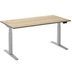 Zit-sta-bureau ceha ade2plhl188q9016rew eiken wit melamine, metaal