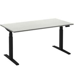 Zit-sta-bureau ceha ade2plhl189q9005w wit melamine, metaal