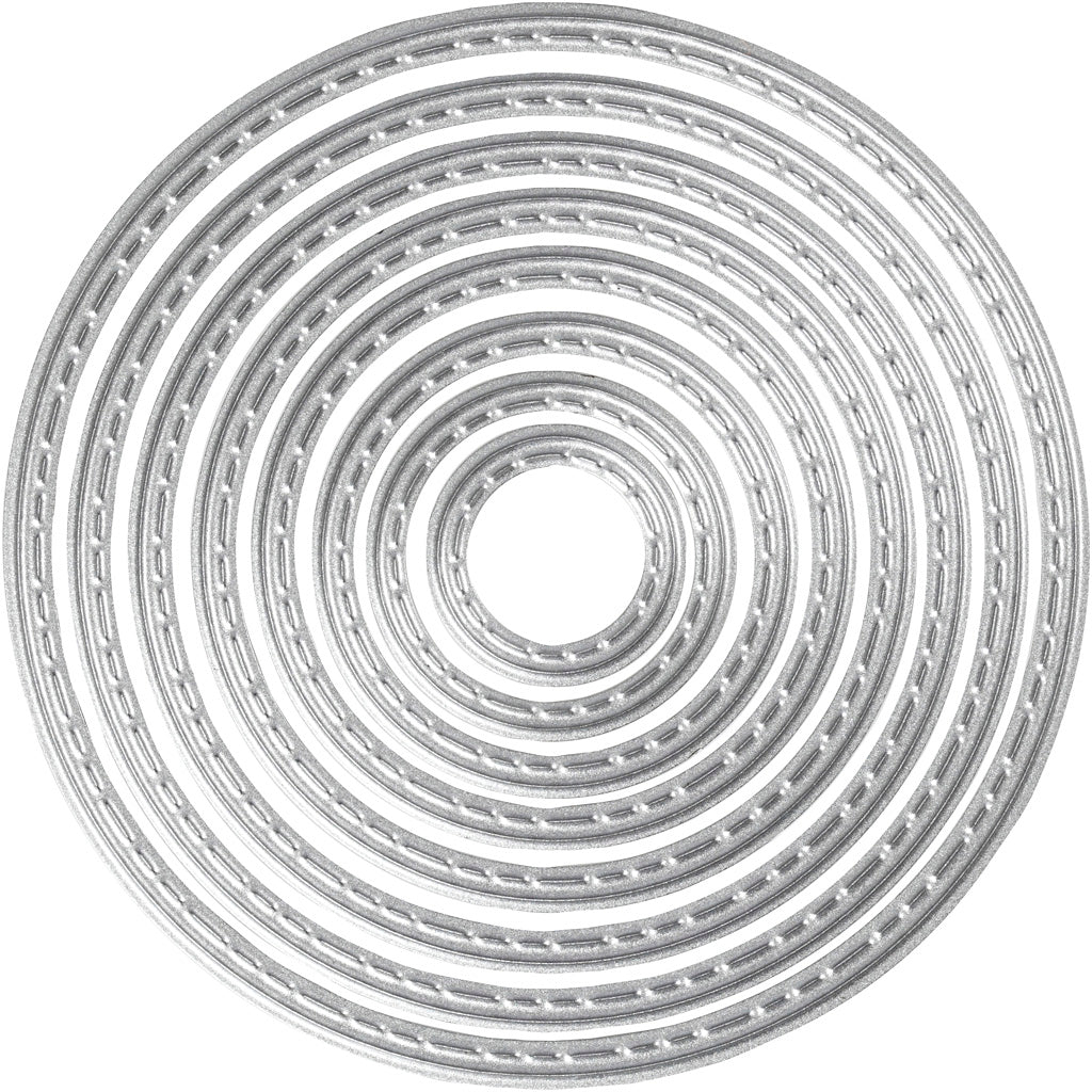 Stans- en embossing mallen, cirkels, d 1,5-7 cm, 1 stuk