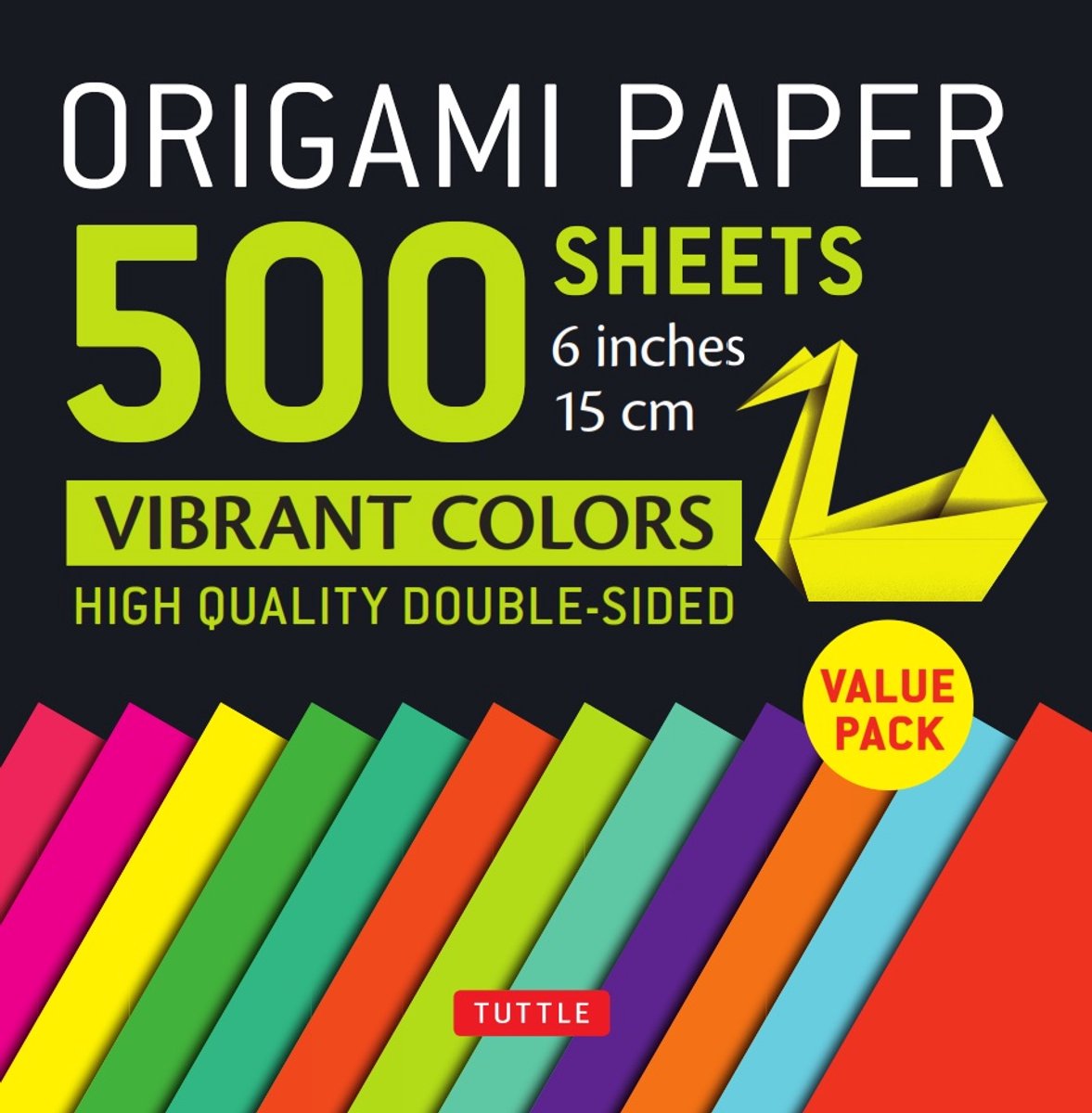 Merkloos sans marque origami paper 500 sheets vibrant colors 6 (15 cm): tuttle origami paper