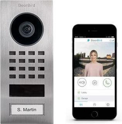 Doorbird 423866744 complete set voor video-deurintercom via wifi wifi eengezinswoning zilver (geborsteld)
