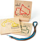 Bigjigs houten rijgpuzzel op nummer - constructie, 8dlg.