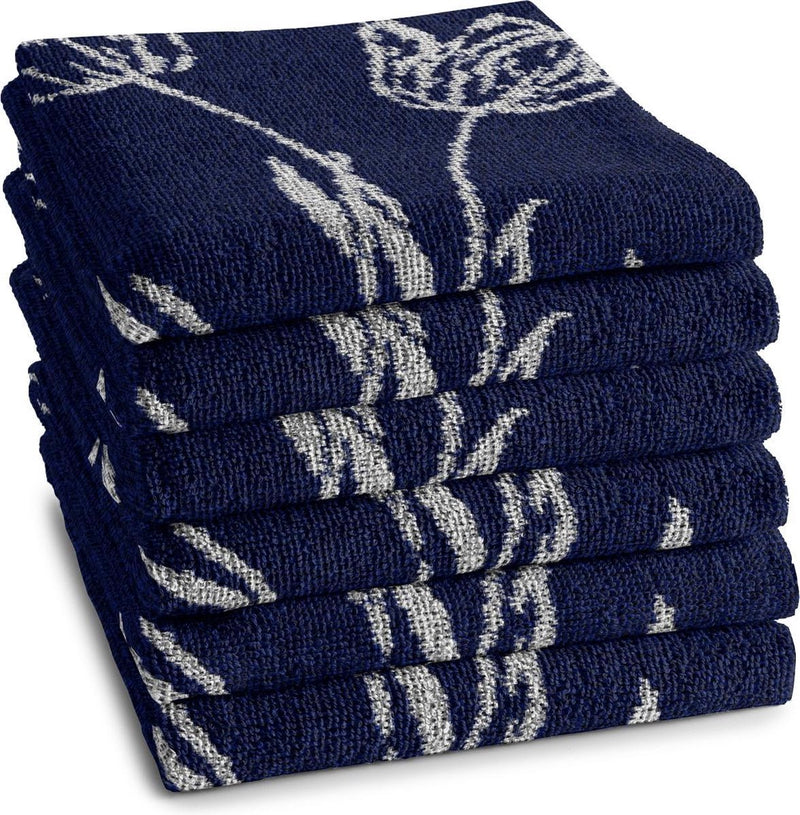 Ddddd lisse - keukendoek - blauw - 6 stuks