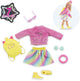 Corolle poppenkleertjes fluo set - kleurrijke dressing room accessoires.