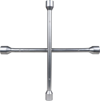 Carpoint kruissleutel – 17 19 21 22 mm – volledig staal – 35 x 35 cm – ideaal voor bandenwissel – sterk betrouwbaar