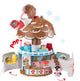 Klorofil de dennenappel speelset - snoepwinkel - poppenhuis - interactief kinderspeelgoed - met figuur uit de familie van pinguïns - vanaf 18 maanden - 5-delig