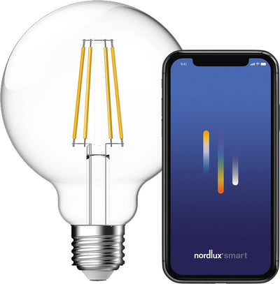 Nordlux g95-lichtbron-smart-filament-e27-helder-2200k 6500k