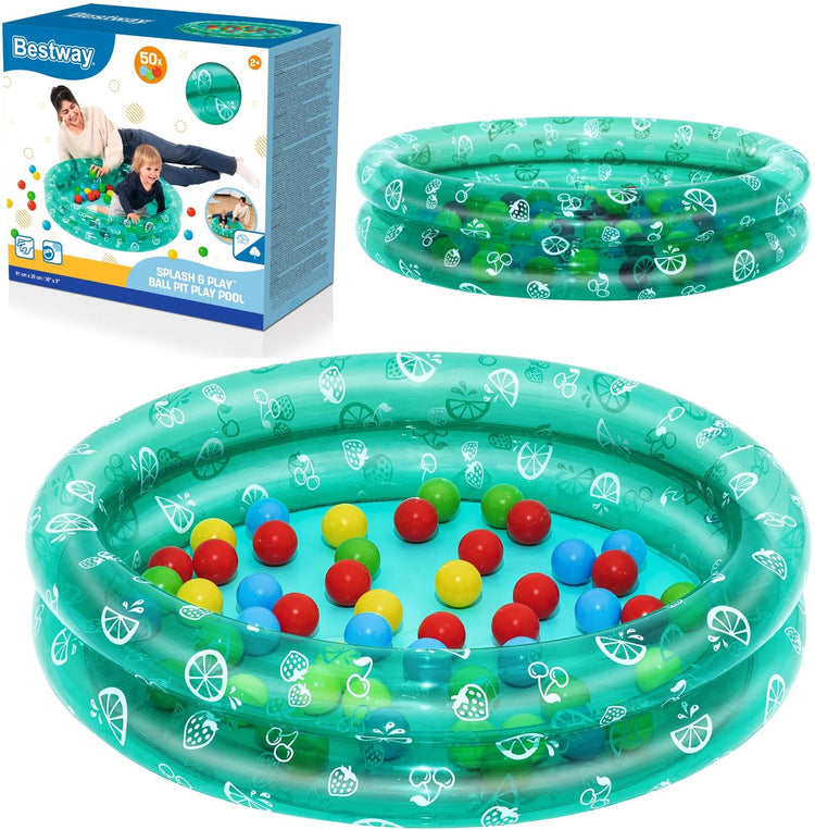 Bestway ® splash play opblaasbaar ballenbak speelbad met 50 speelballen
