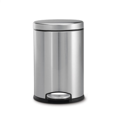 Simplehuman prullenbak rond 4,5 l - zilver - rvs