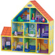 Gear2play peppa pig - groot houten speelhuis speelset - 65 cm - 9 kamers en 18 accessoires