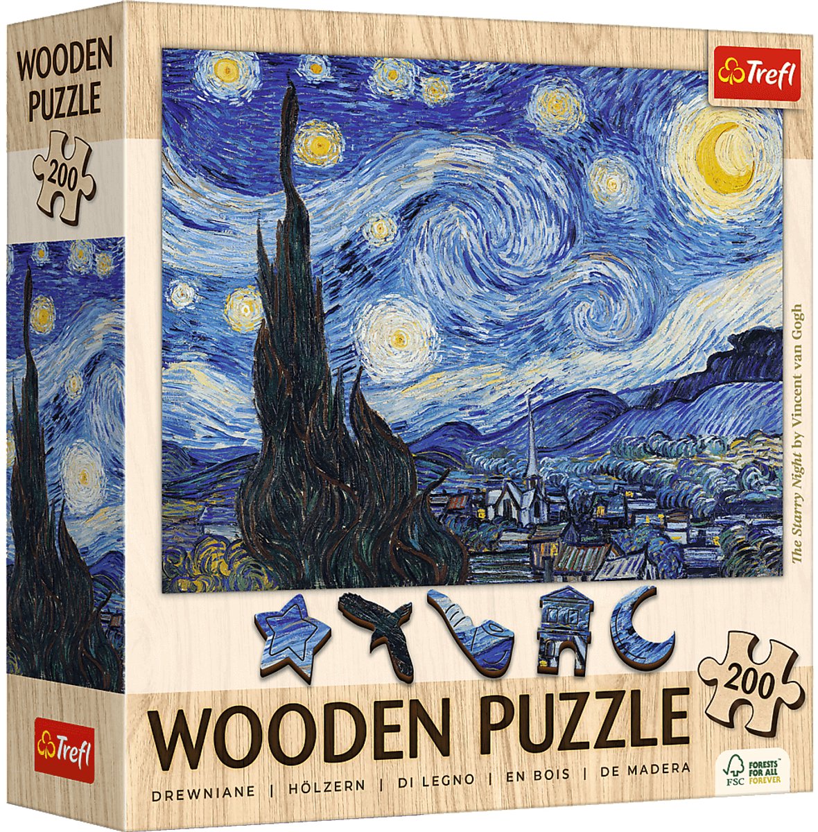 Trefl puzzel - the starry night - vincent van gogh - 200 xxl stukjes.