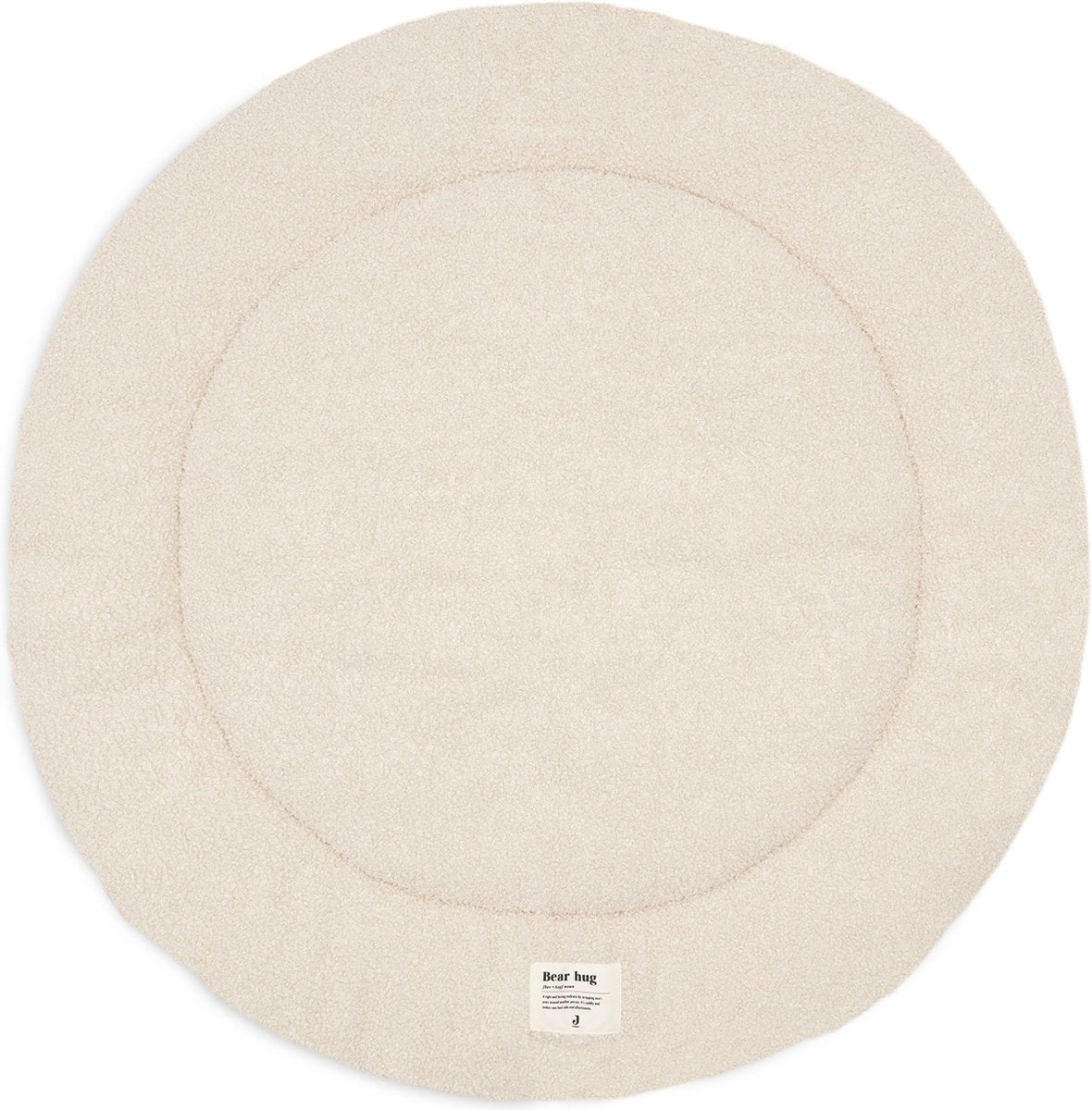 Jollein boxkleed - 95cm - rond - speelkleed baby - boucle - naturel