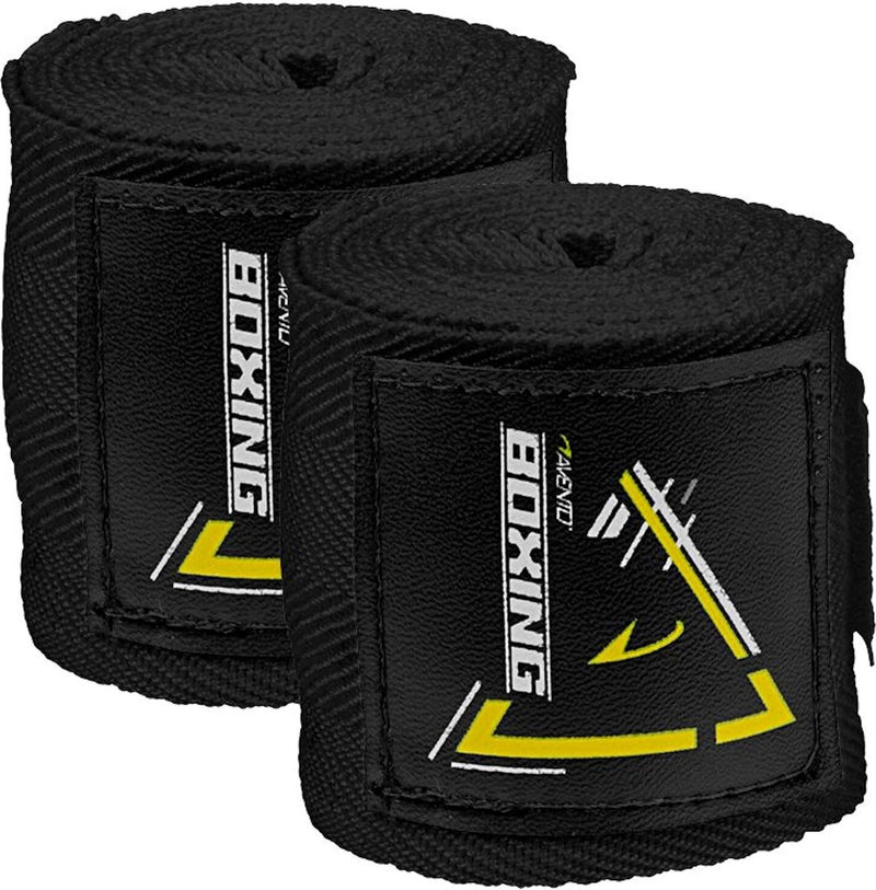Avento boks handbandages - set van 2 - 250x5 mm - zwart
