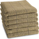 Ddddd - 6x keukendoek - fence - 50x55 cm - zandkleur - 6 stuks