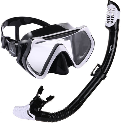 Atlantis borneo combo - snorkelset - duikbril - snorkel - volwassenen - zwart wit