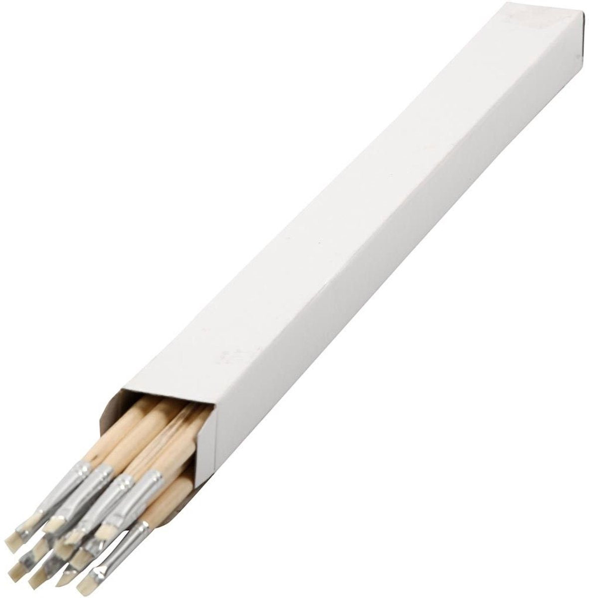 Creativ company houten kwasten nr. 0, lange steel, 12st.