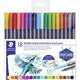 Staedtler design journey - dubbele brush pen met penseelpunt - set 18 st