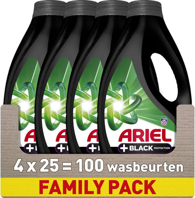 Ariel wasmiddel +zwart bescherming - 4 x 25 wasbeurten