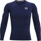 Under armour ua hg armour comp ls-blu heren sporshirt - midnight navy - wit