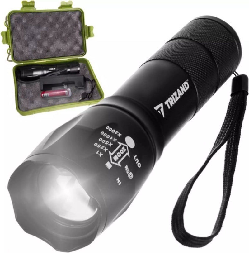 Trizand cree led t6 zaklamp: oplaadbaar en waterdicht voor elk avontuur