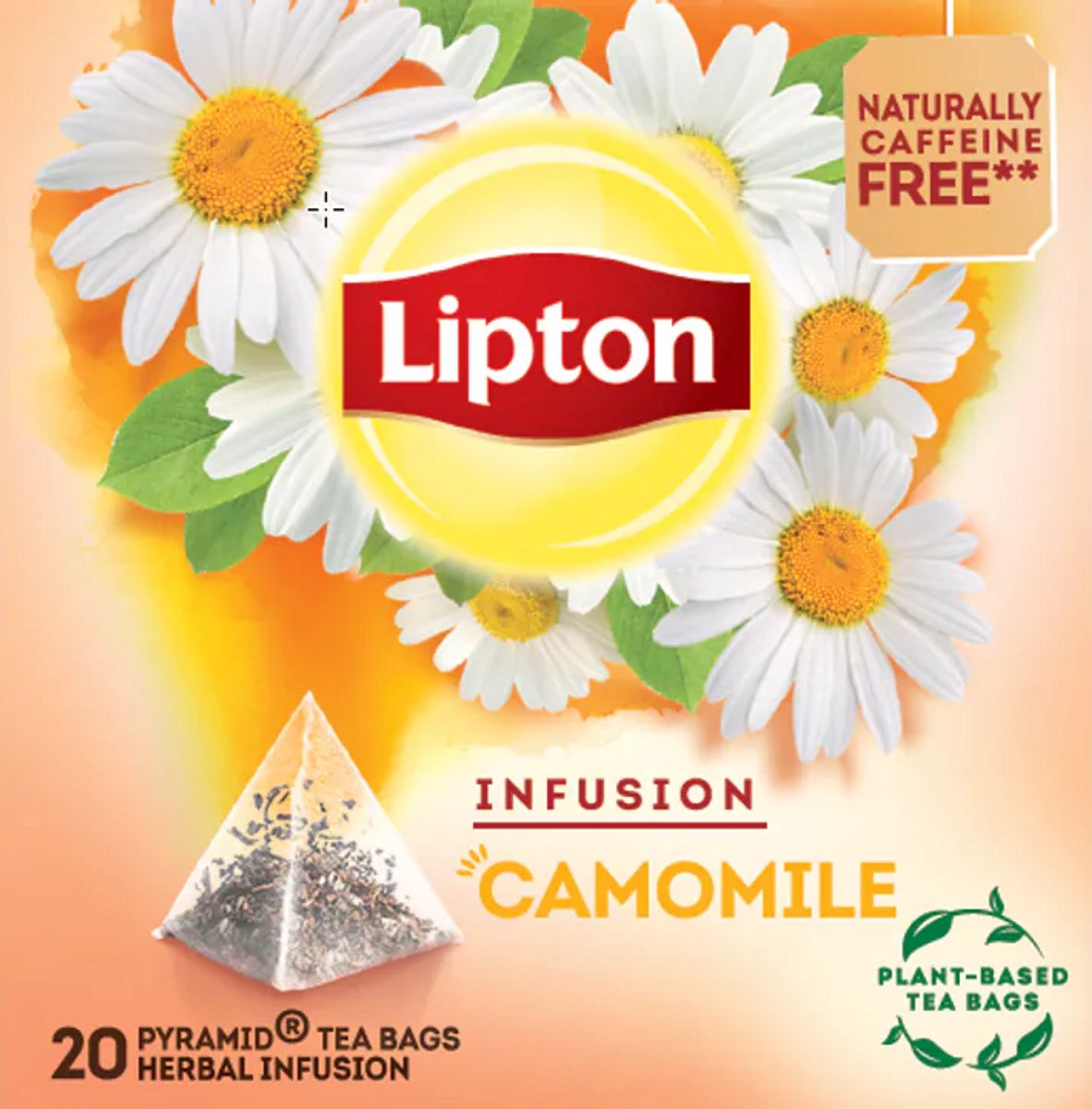 Lipton infusion camomile - 80 piramide theezakjes - kamille thee - 4 x 20 zakjes - voordeelverpakking