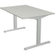 Bureau kerkmann 11020411 in hoogte verstelbaar lichtgrijs, zilver