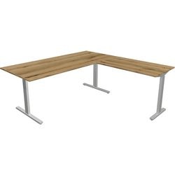Bureau kerkmann 11023155 form 2 zilver, eik