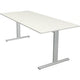 Bureau kerkmann 11020710 in hoogte verstelbaar wit, zilver